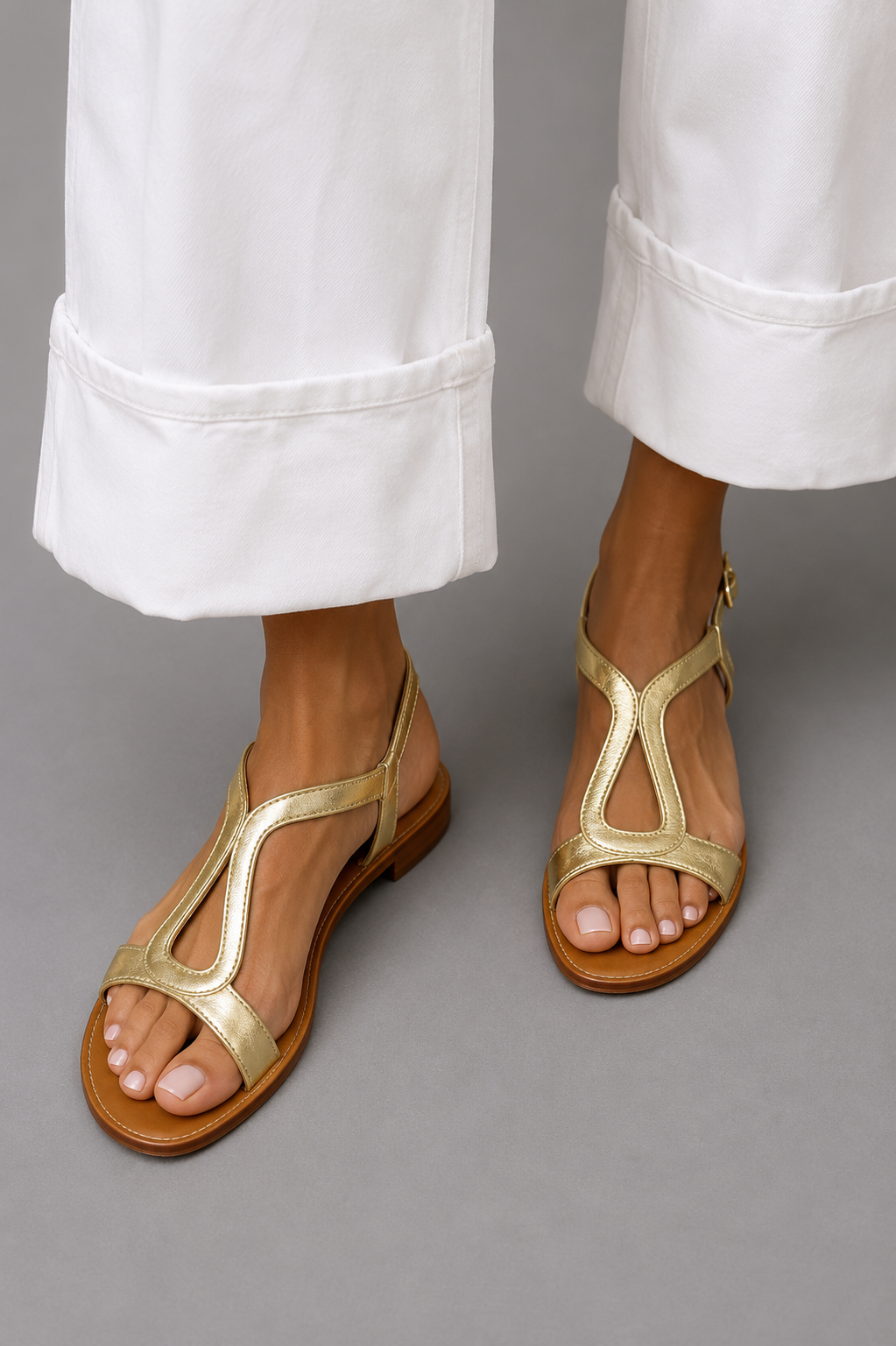 Estela | Sandalias Luz Dorada