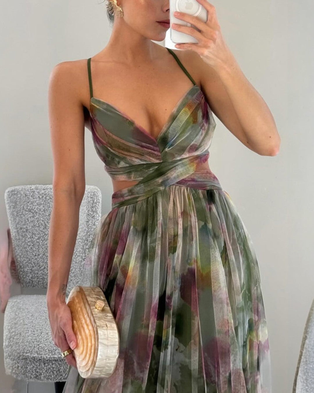 Gisella | Encantador Vestido Largo con Estampado Floral