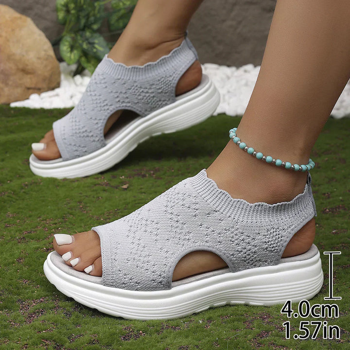 Sandalias de Cuña para Mujer con Tejido Transpirable y Plantilla Acolchada