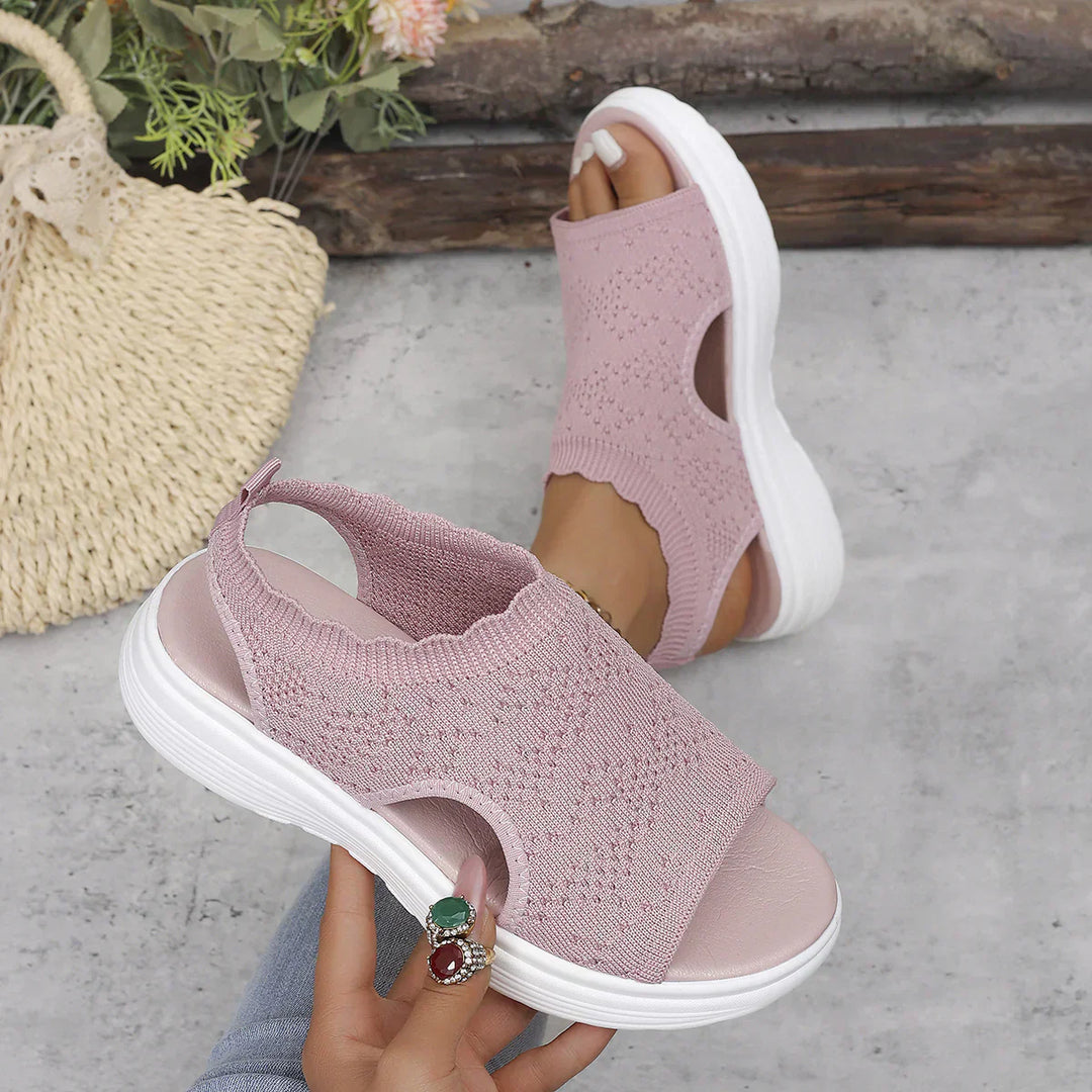 Sandalias de Cuña para Mujer con Tejido Transpirable y Plantilla Acolchada