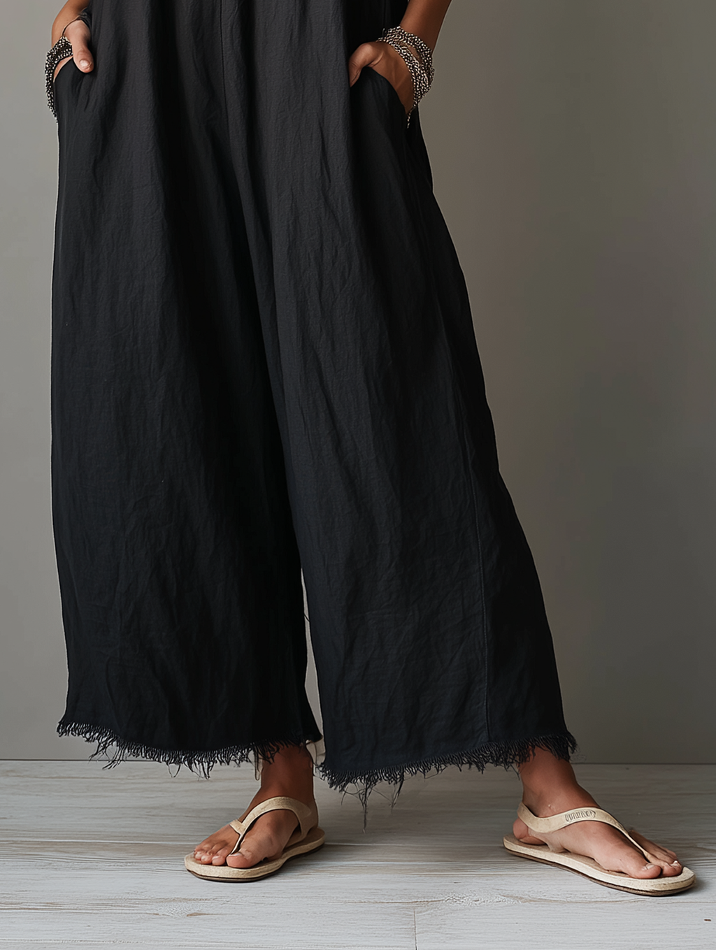 Léa - Mono de lino minimalista para mujer