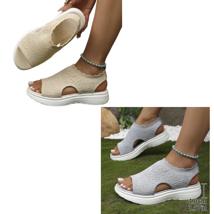 Sandalias de Cuña para Mujer con Tejido Transpirable y Plantilla Acolchada