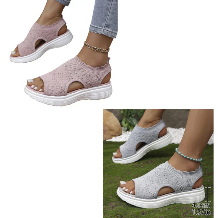 Sandalias de Cuña para Mujer con Tejido Transpirable y Plantilla Acolchada
