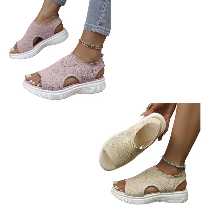 Sandalias de Cuña para Mujer con Tejido Transpirable y Plantilla Acolchada