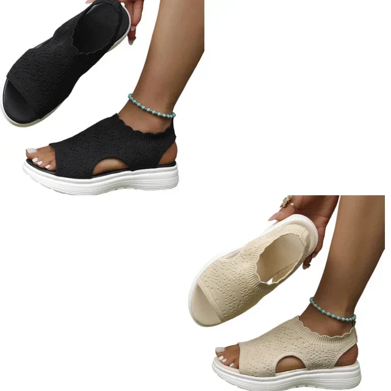 Sandalias de Cuña para Mujer con Tejido Transpirable y Plantilla Acolchada