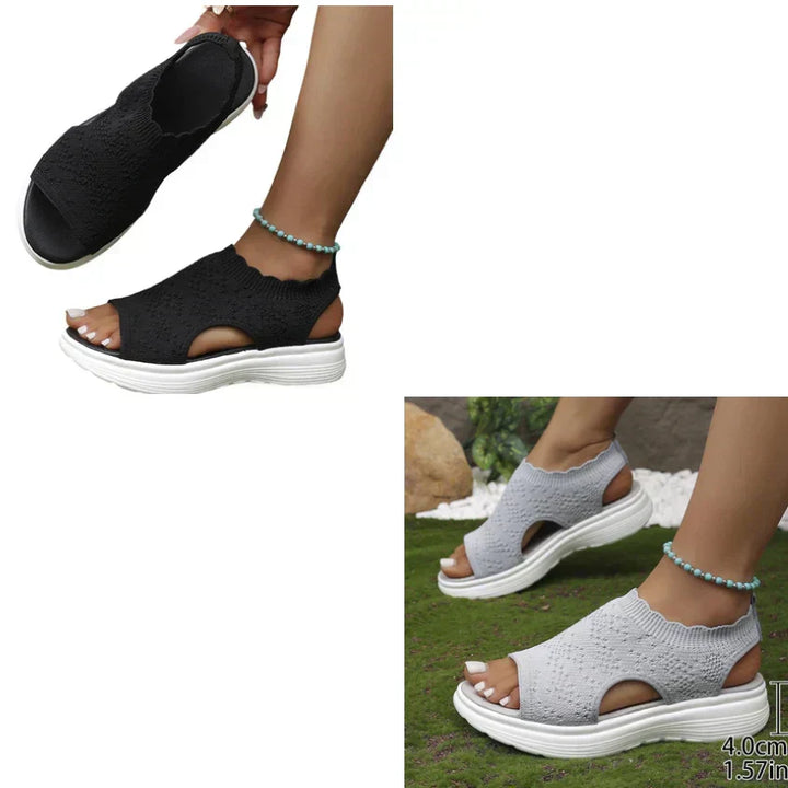 Sandalias de Cuña para Mujer con Tejido Transpirable y Plantilla Acolchada