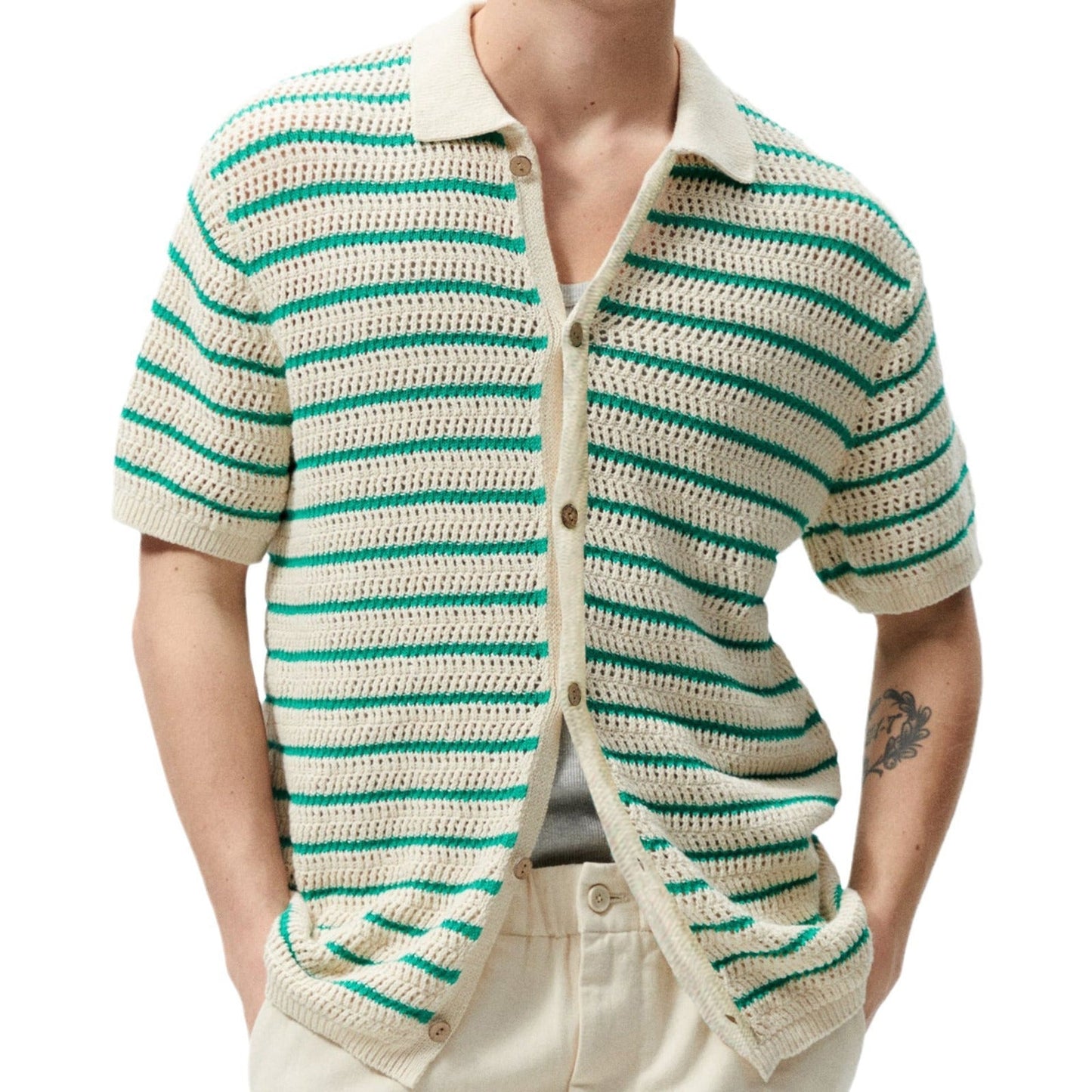 Noe | Polo Con Botones De Rayas