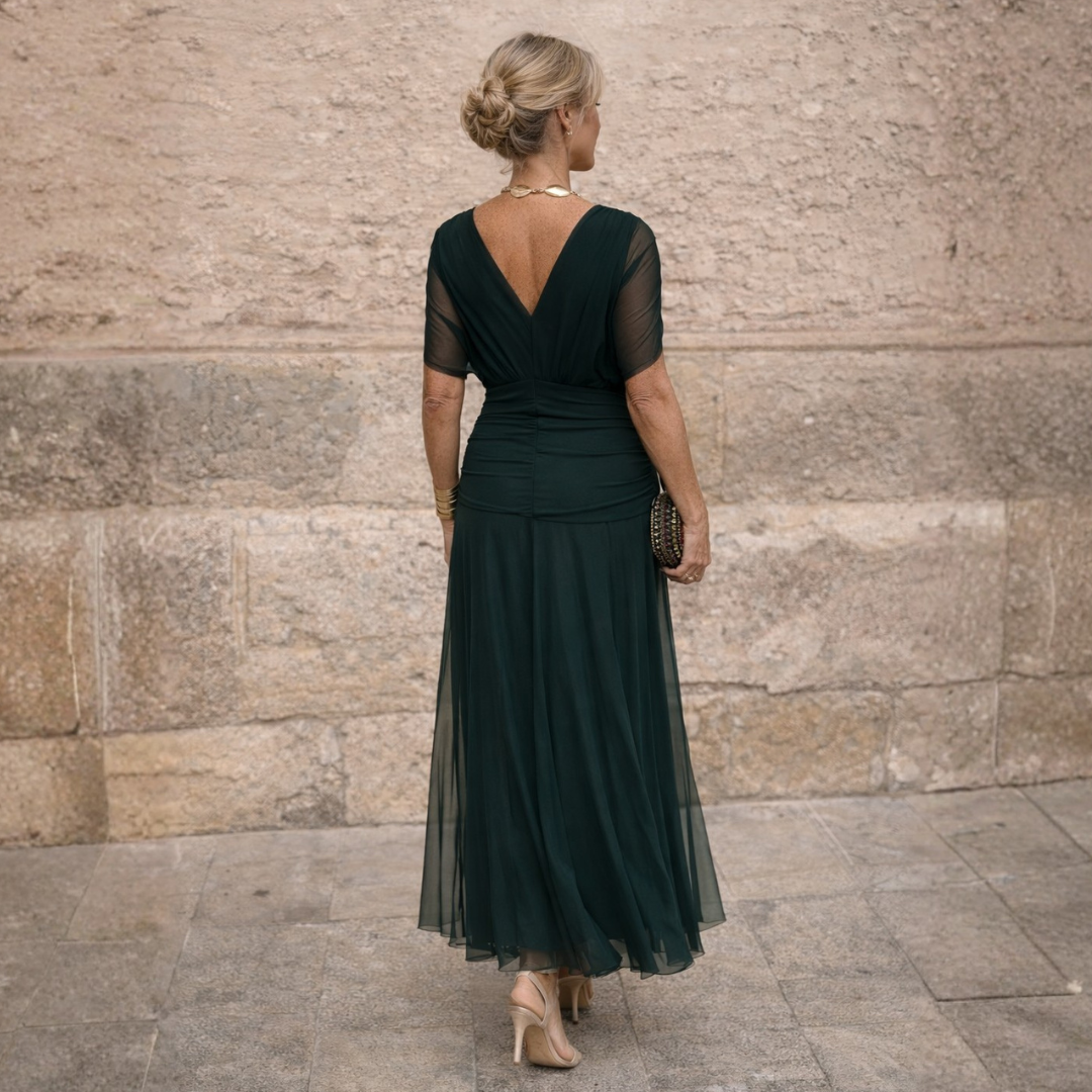 Mikaela | Vestido largo de hombros descubiertos