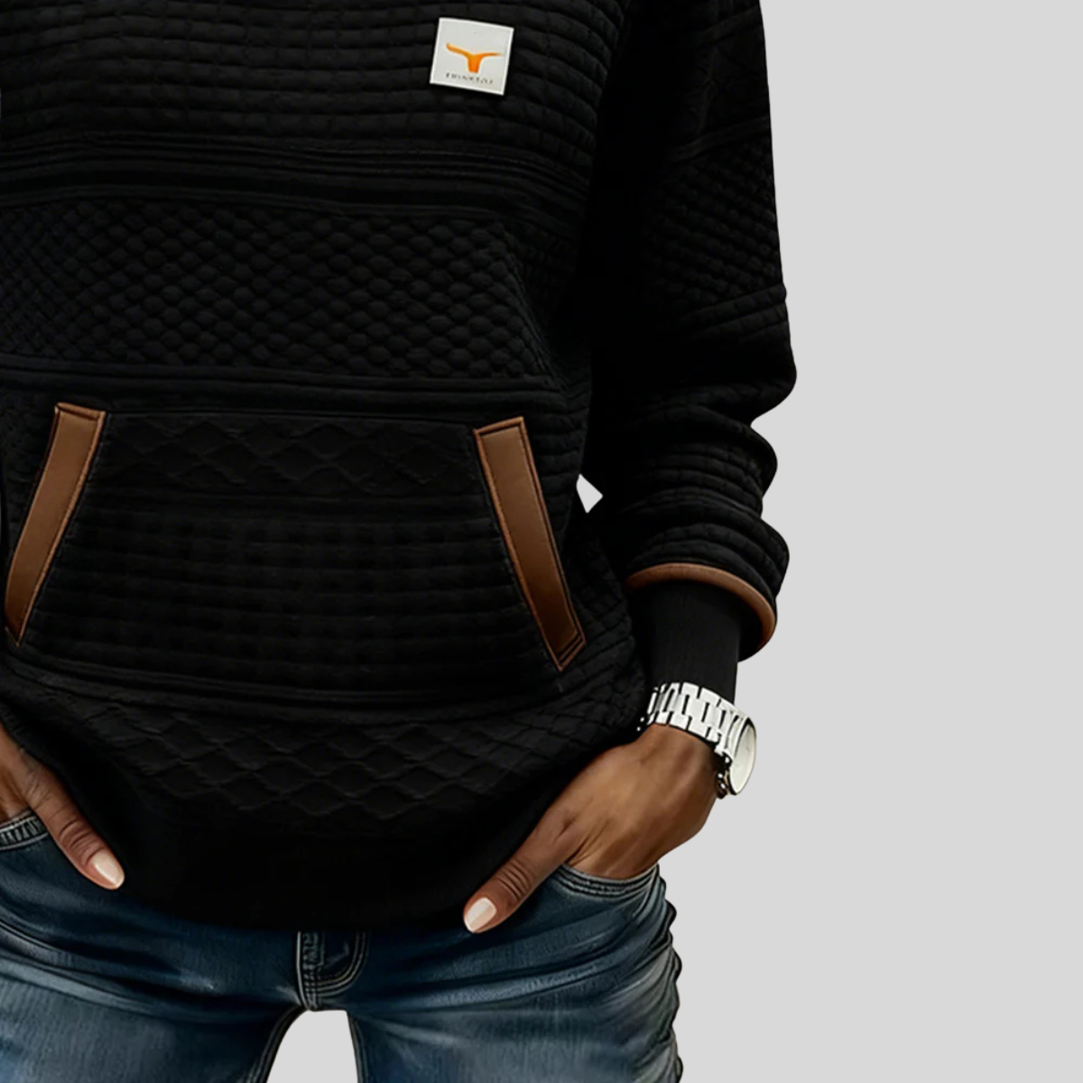 Céline | Sudadera de cuello redondo con bloques de color