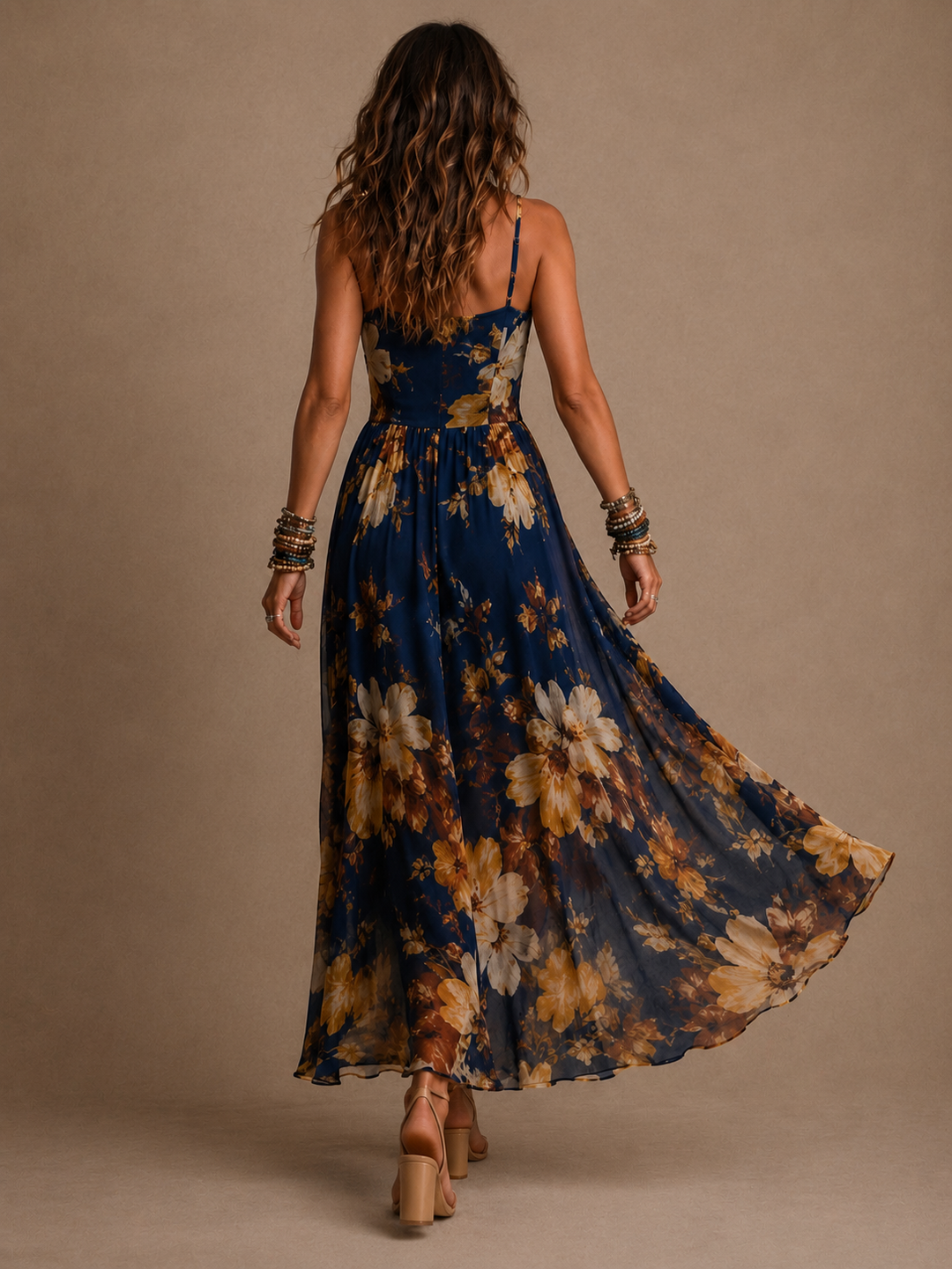 Dulce - vestido largo floral con tirantes