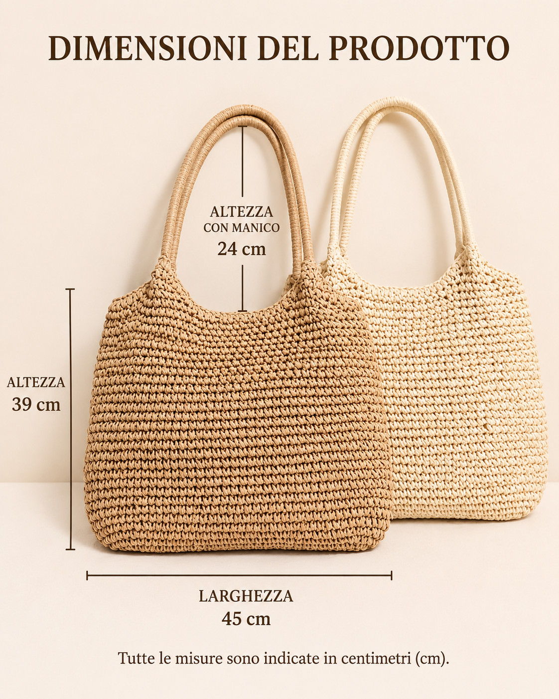 Marisol | Bolso bandolera de paja trenzada - avellana