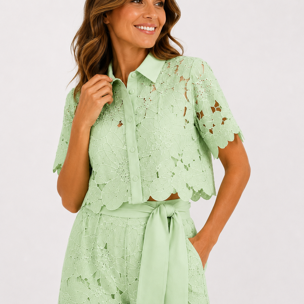 Isabelle – Conjunto de encaje floral