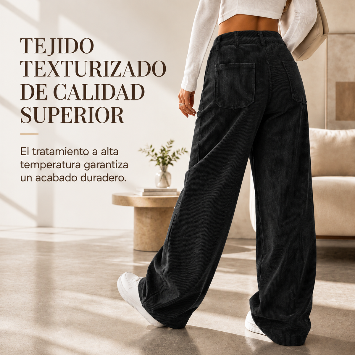 Pantalón ancho de corte relajado para mujer