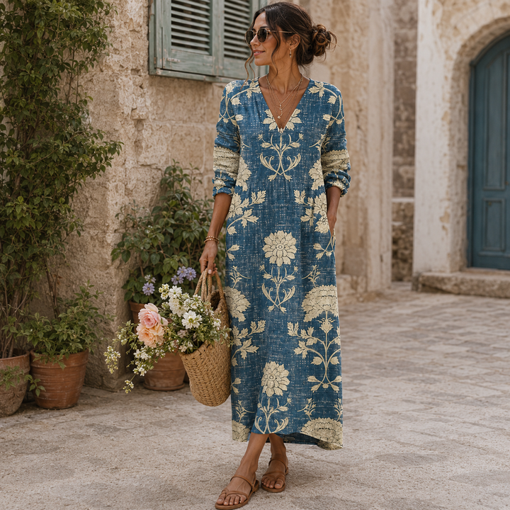 Elisa | Vestido Largo Estampado Floral