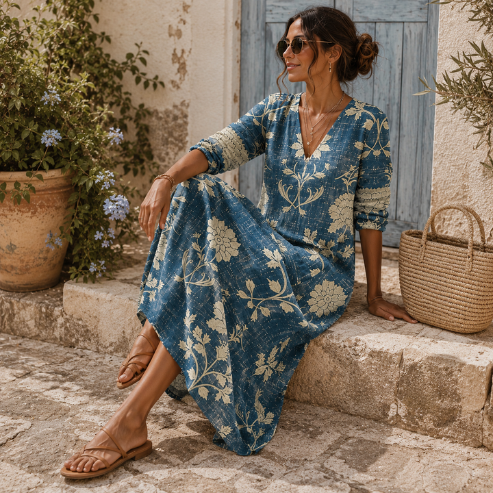 Elisa | Vestido Largo Estampado Floral