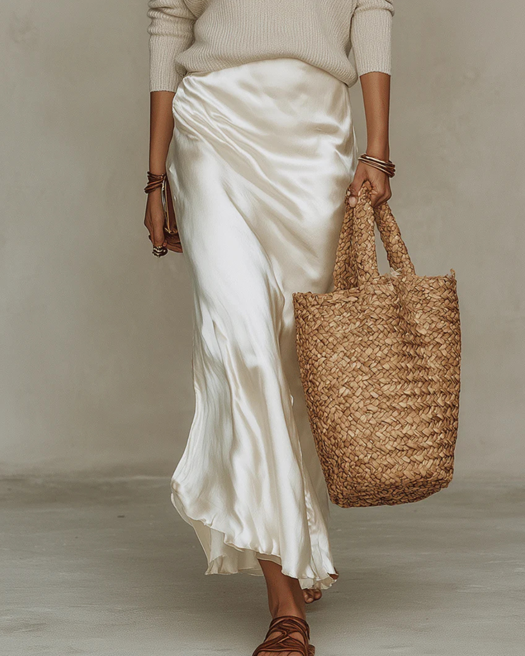 Anaïs – Elegante vestido midi de satén