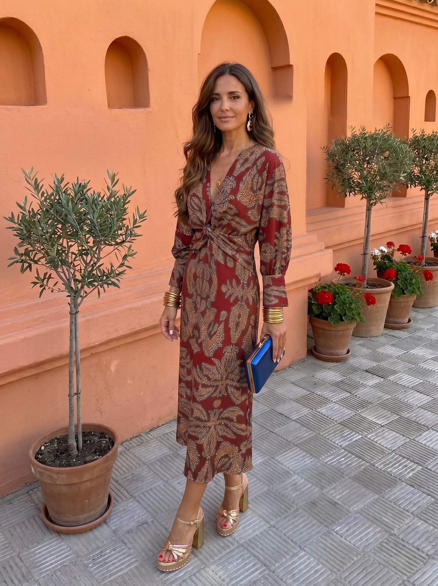 Silvia | Vestido midi con estampado