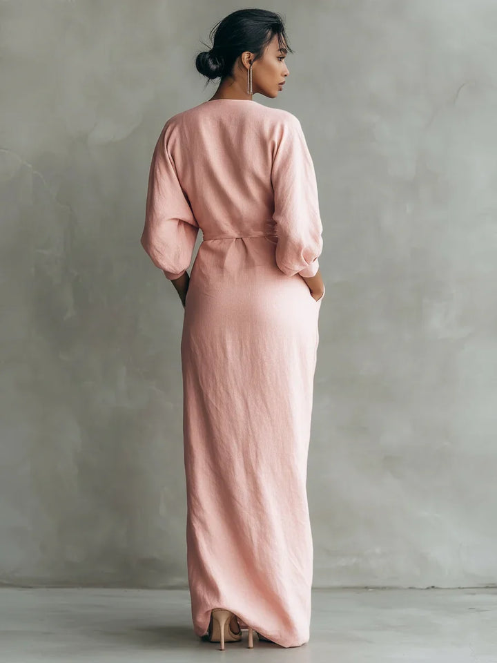 Lorena Vestido Maxi con Escote en V
