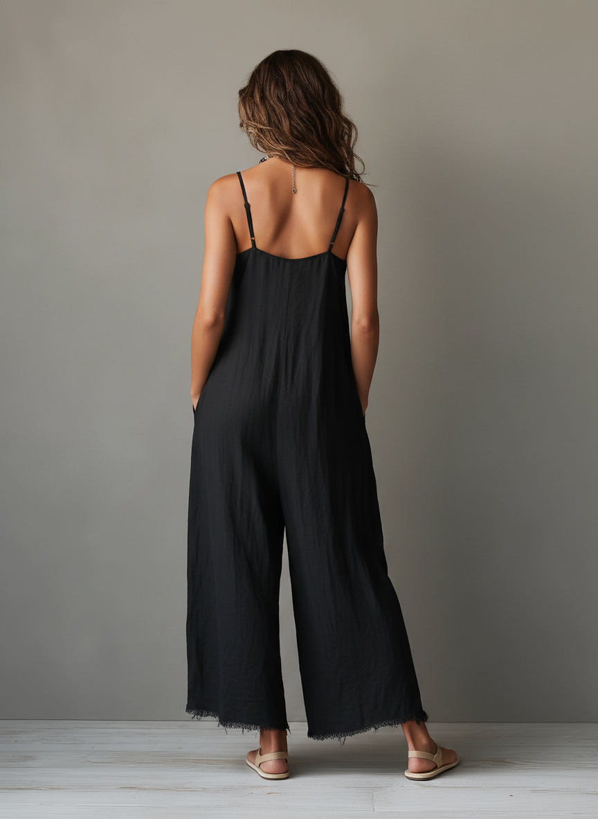 Léa - Mono de lino minimalista para mujer
