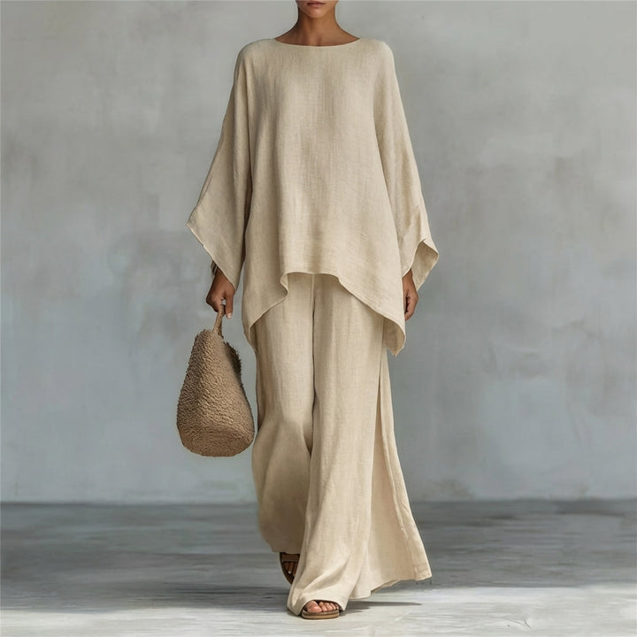 Christine | Conjunto de dos piezas con mangas largas y pantalón ancho