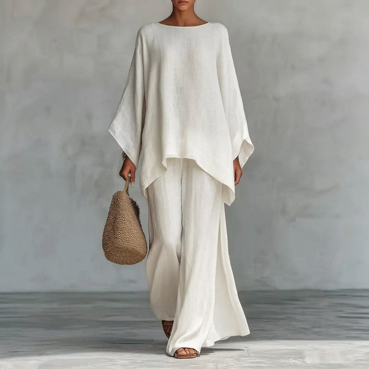 Christine | Conjunto de dos piezas con mangas largas y pantalón ancho