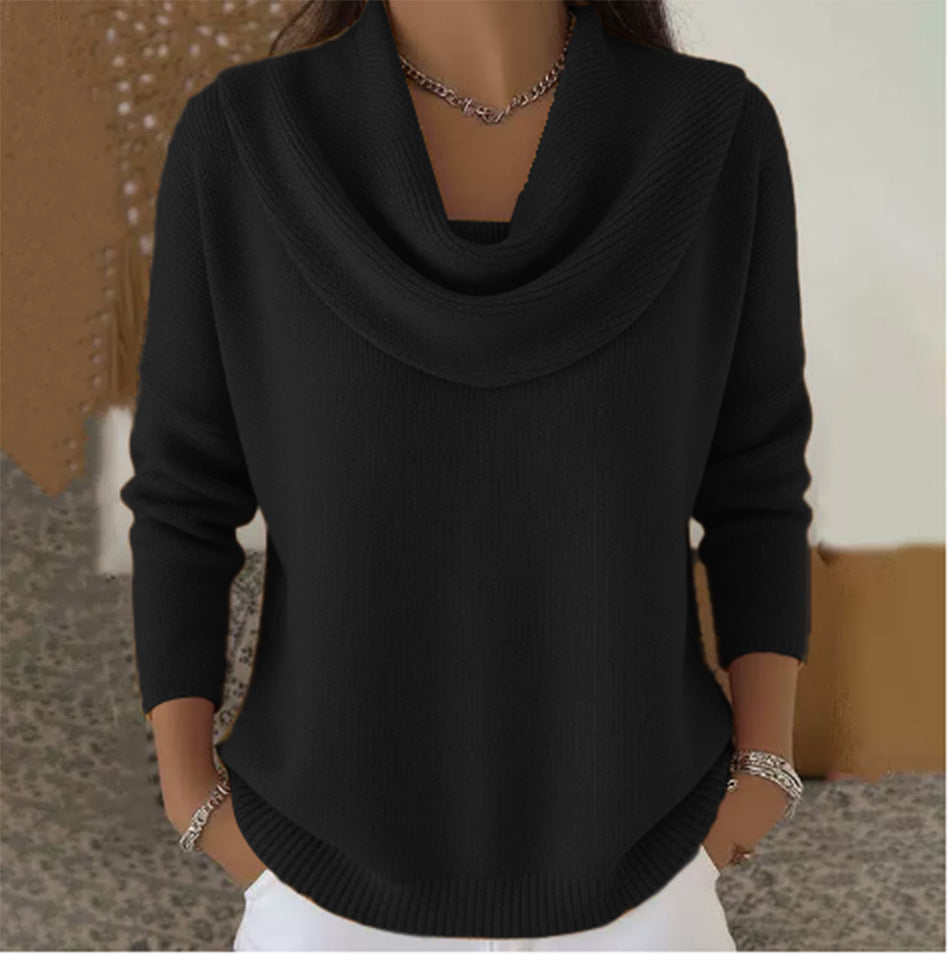 Julia | Jersey con cuello drapeado