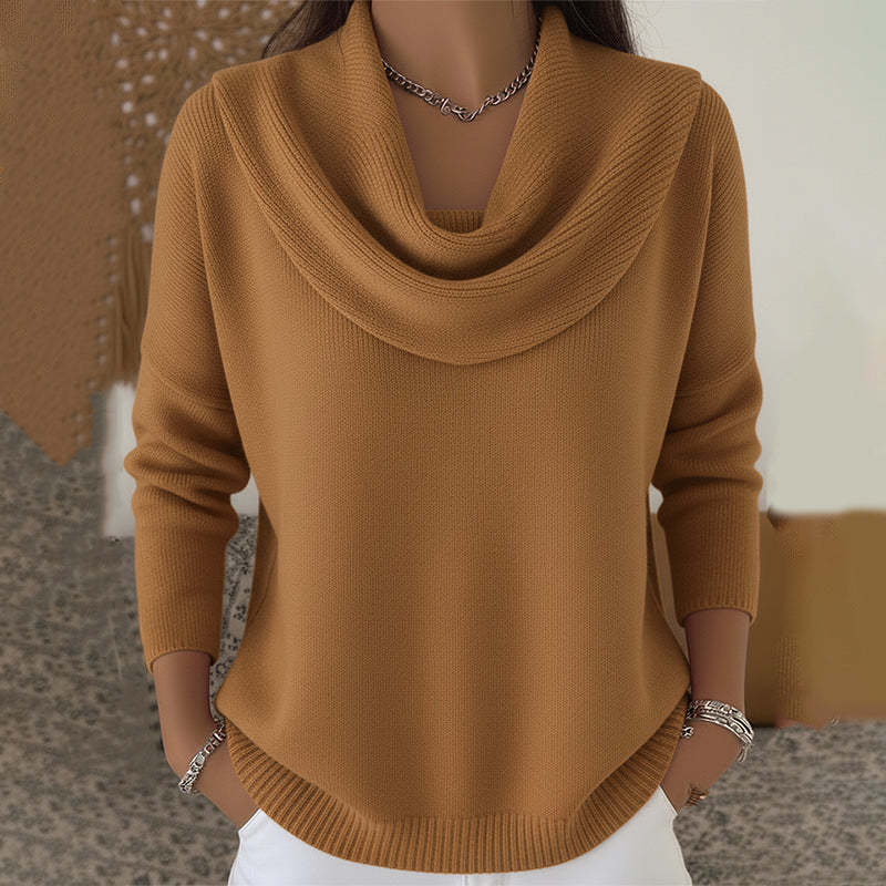 Julia | Jersey con cuello drapeado