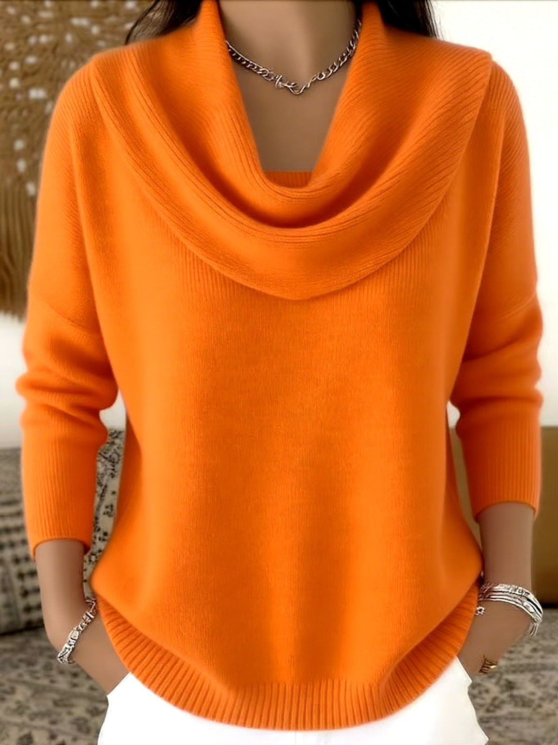 Julia | Jersey con cuello drapeado