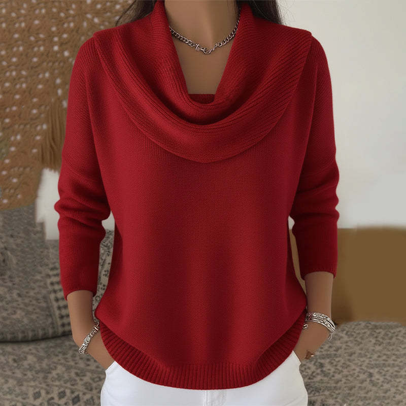 Julia | Jersey con cuello drapeado