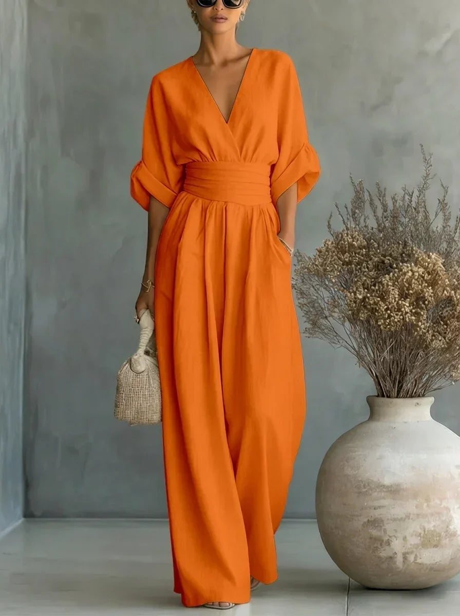 Leandra Mono Esencial con Escote en V