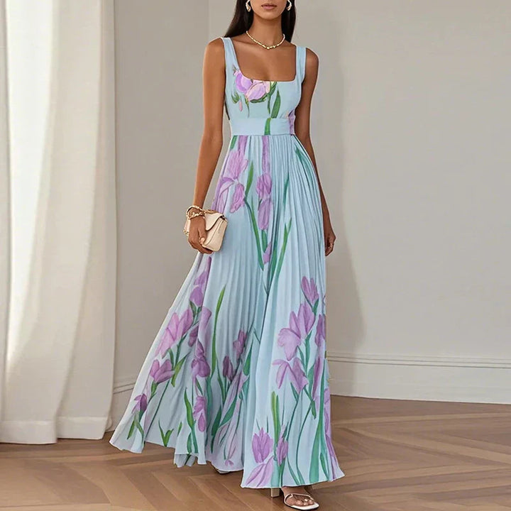 Lucía | Vestido Maxi de Línea A Floral