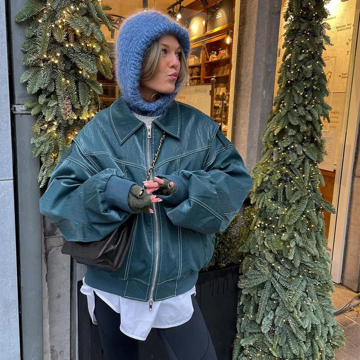 Jacqueline | Chaqueta de Cuero Oversize