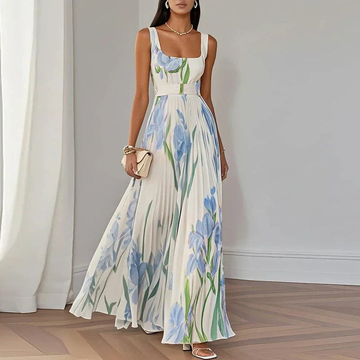 Lucía | Vestido Maxi de Línea A Floral