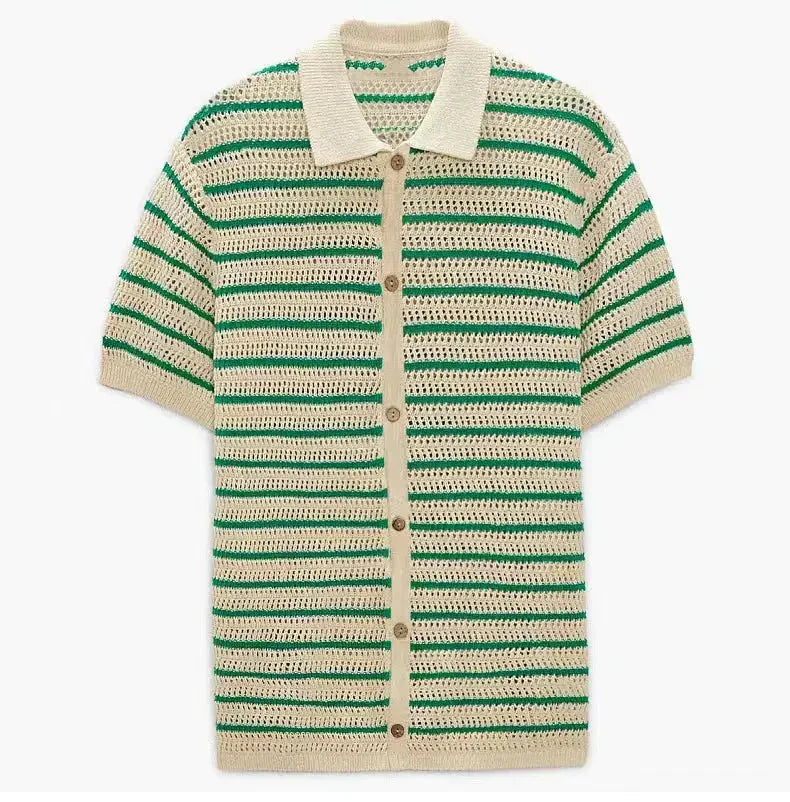 Noe | Polo Con Botones De Rayas