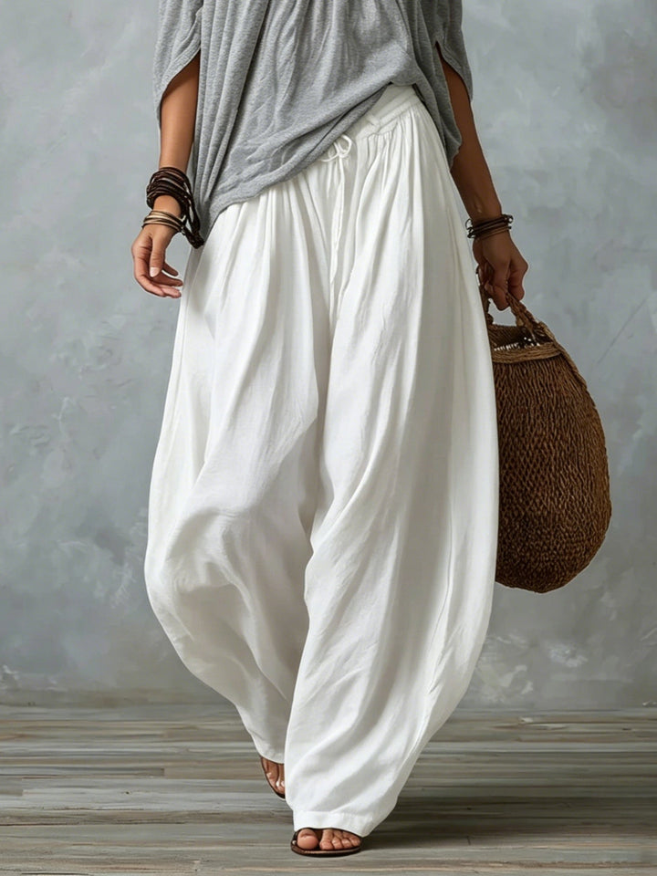 Luna · Conjunto de hombros descubiertos y pantalón fluido