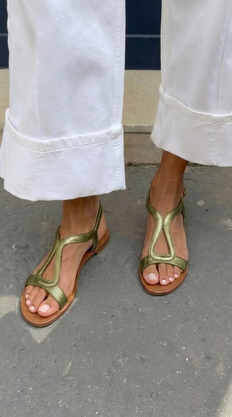 Estela | Sandalias Luz Dorada