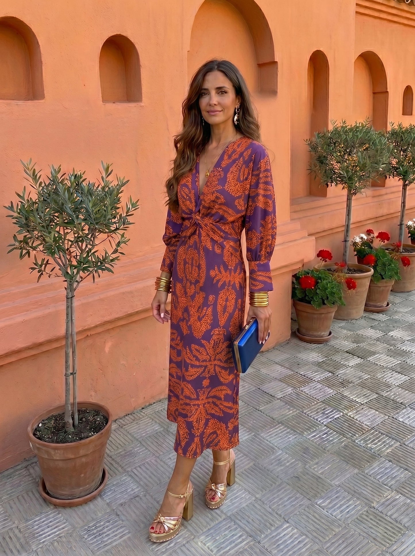 Silvia | Vestido midi con estampado