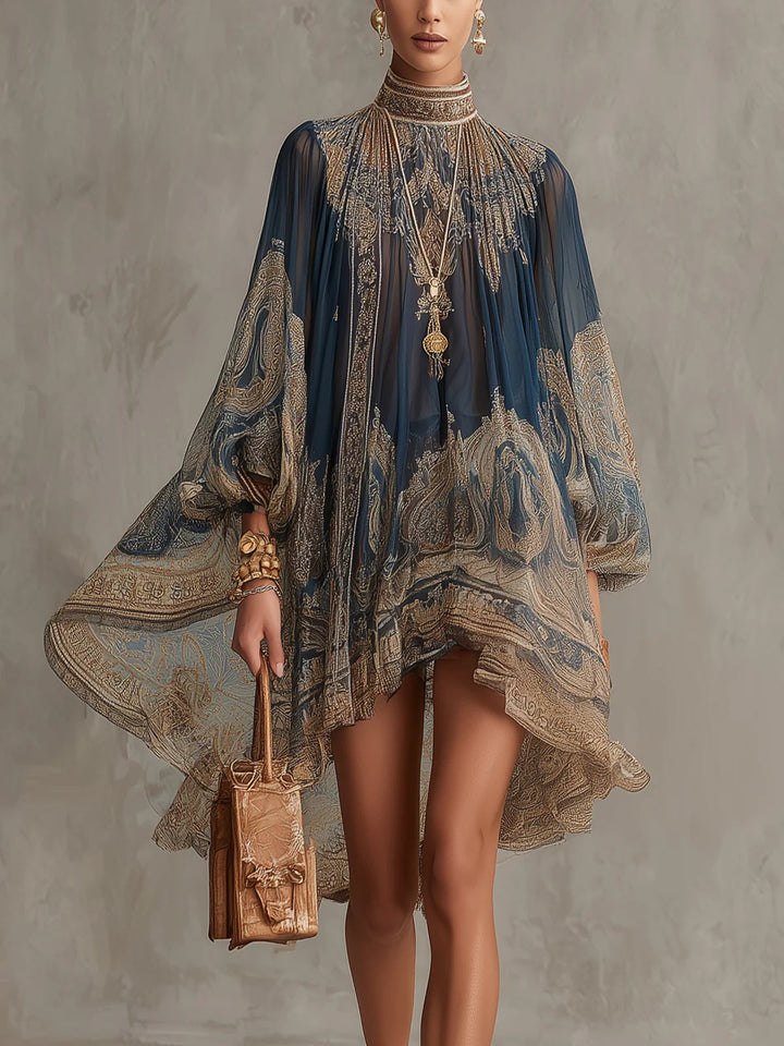 Silvia | Vestido Barroco Azul Marino