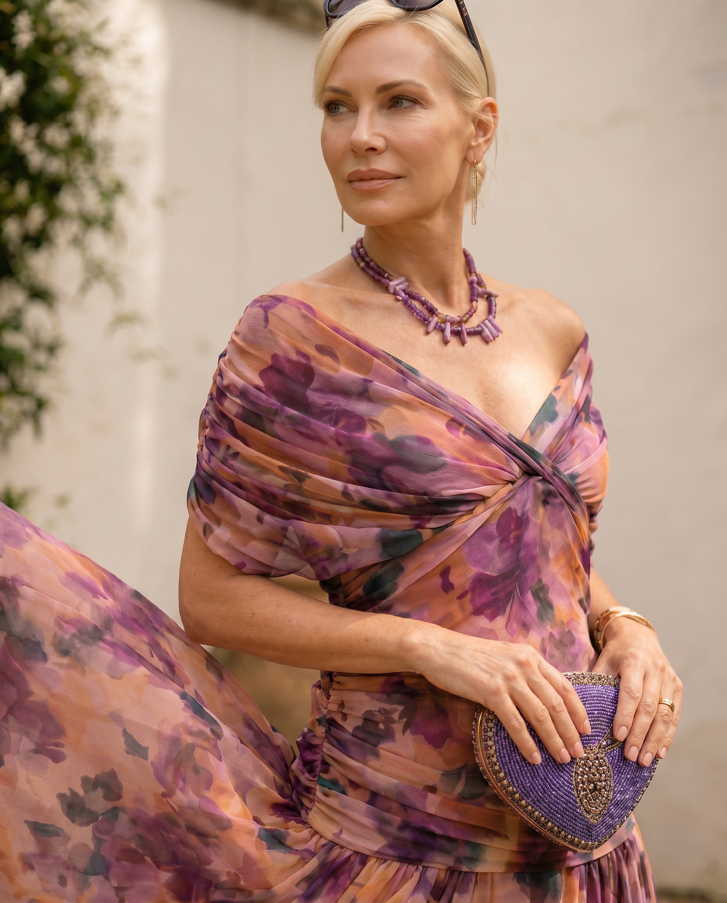Vestido maxi elegante para fiesta con escote en corazón