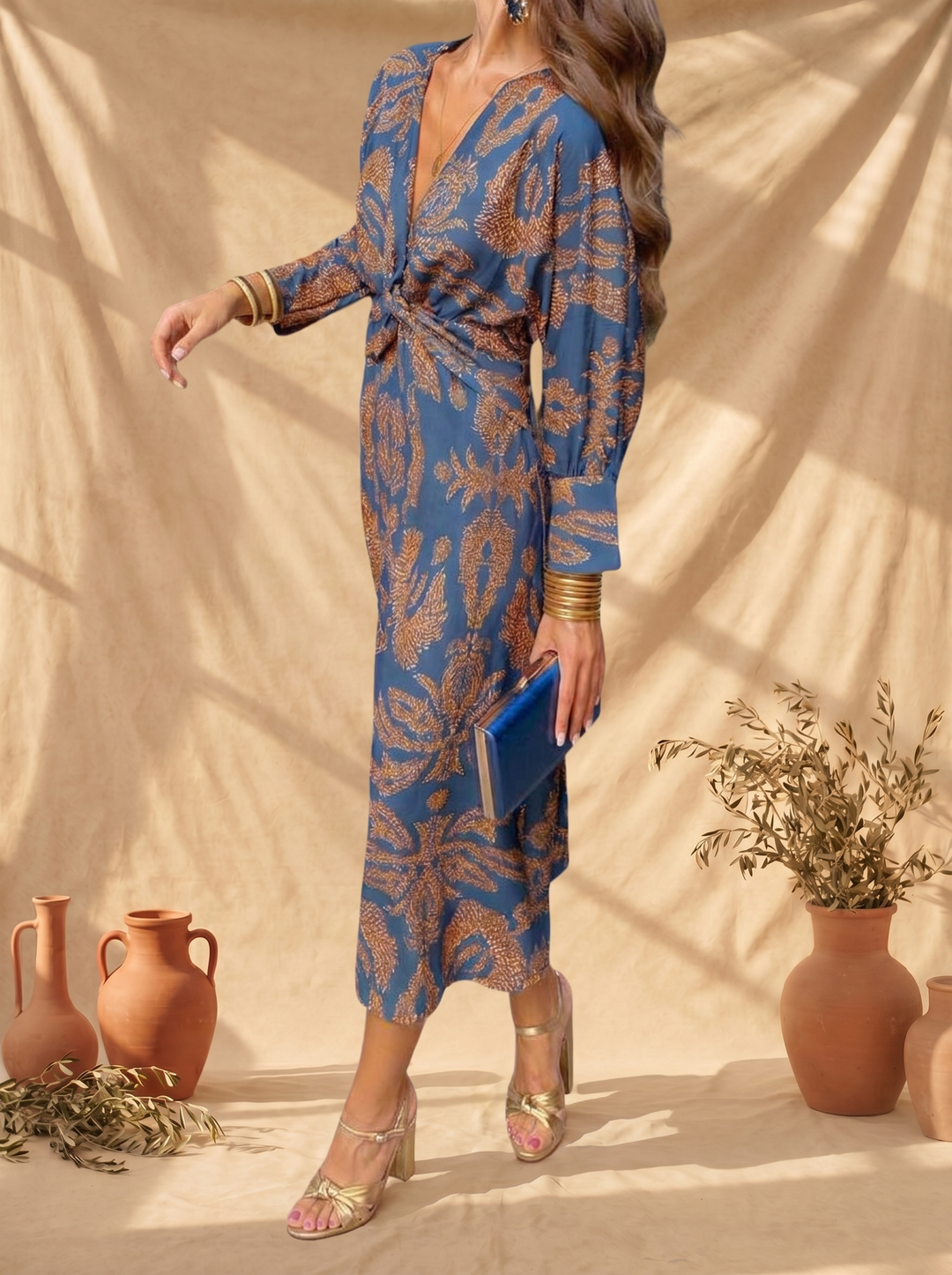 Celeste | Vestido Midi Elegante Florado