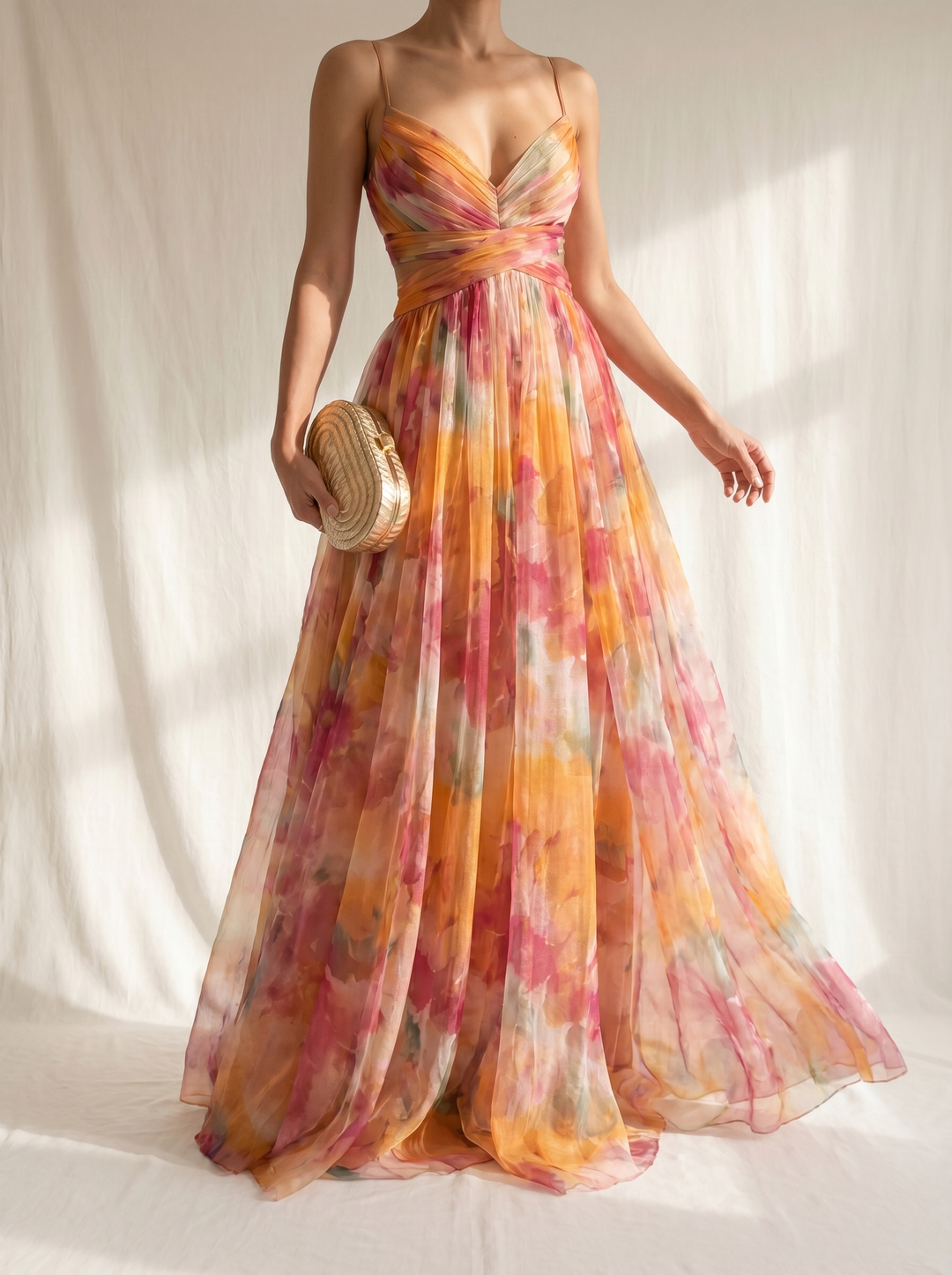 Gisella | Encantador Vestido Largo con Estampado Floral