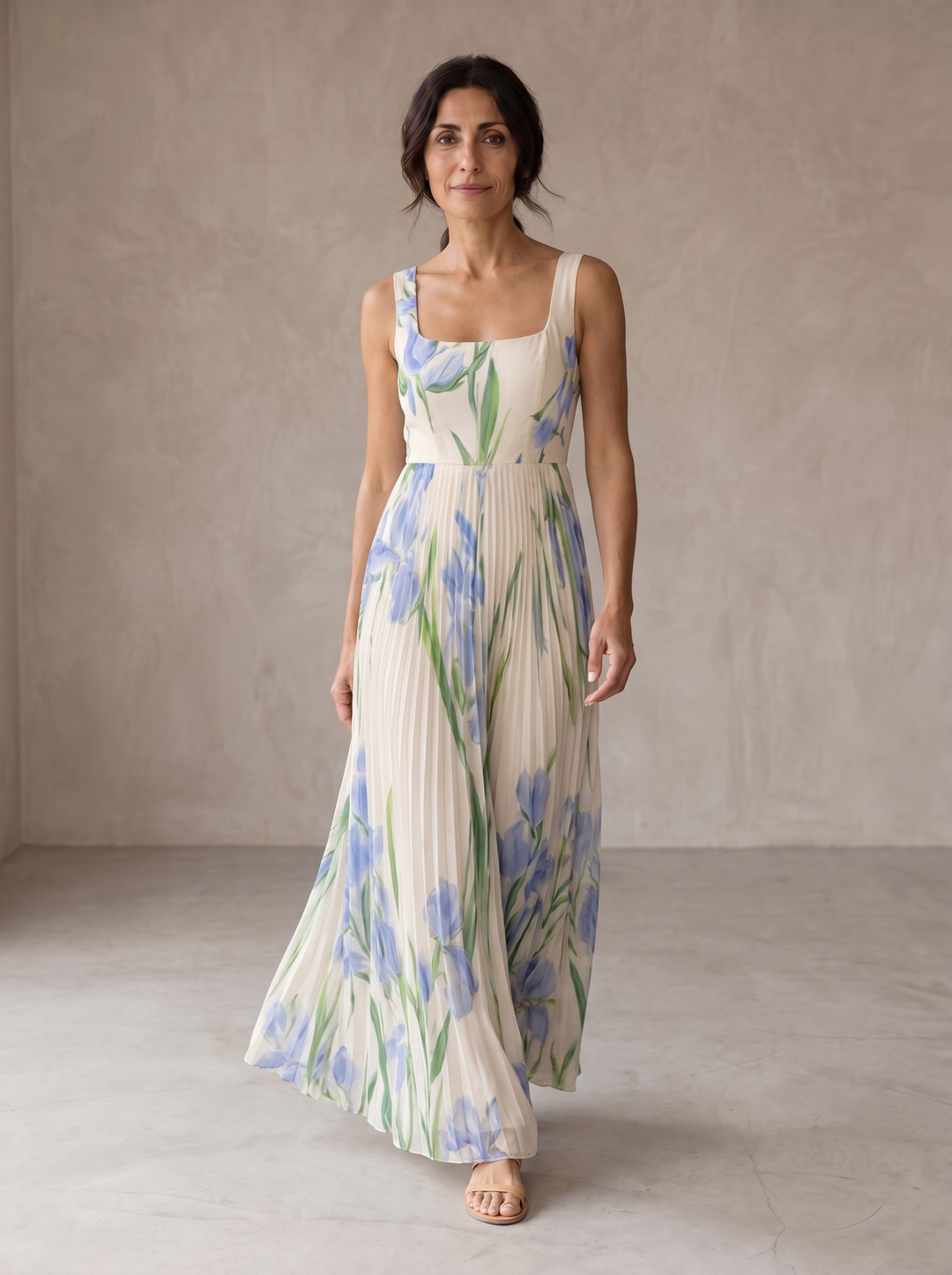 Lucía | Vestido Maxi de Línea A Floral