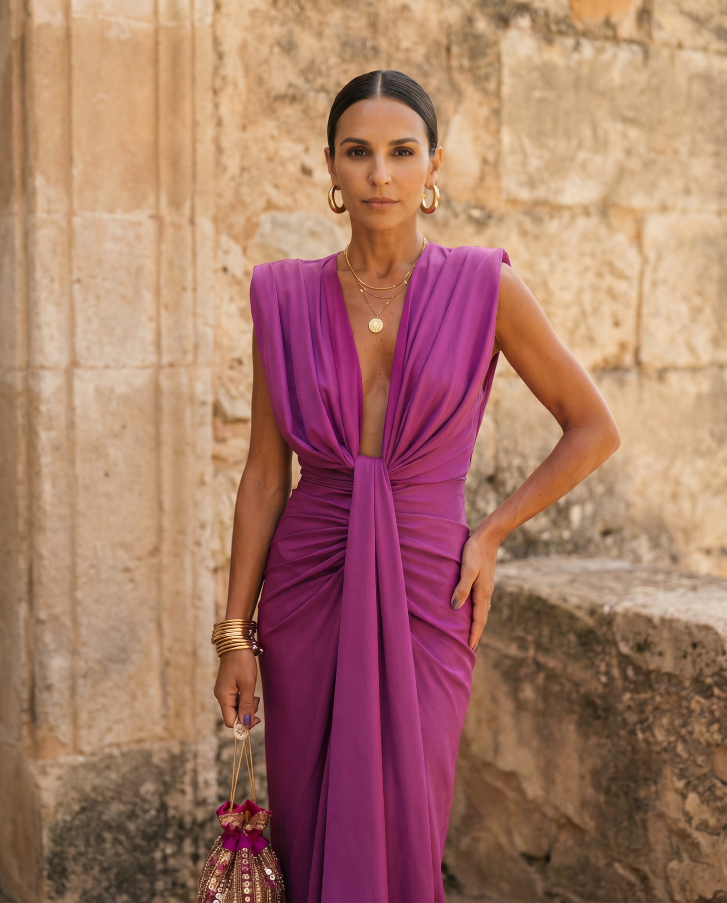 Selena | Vestido Drapé Ardiente