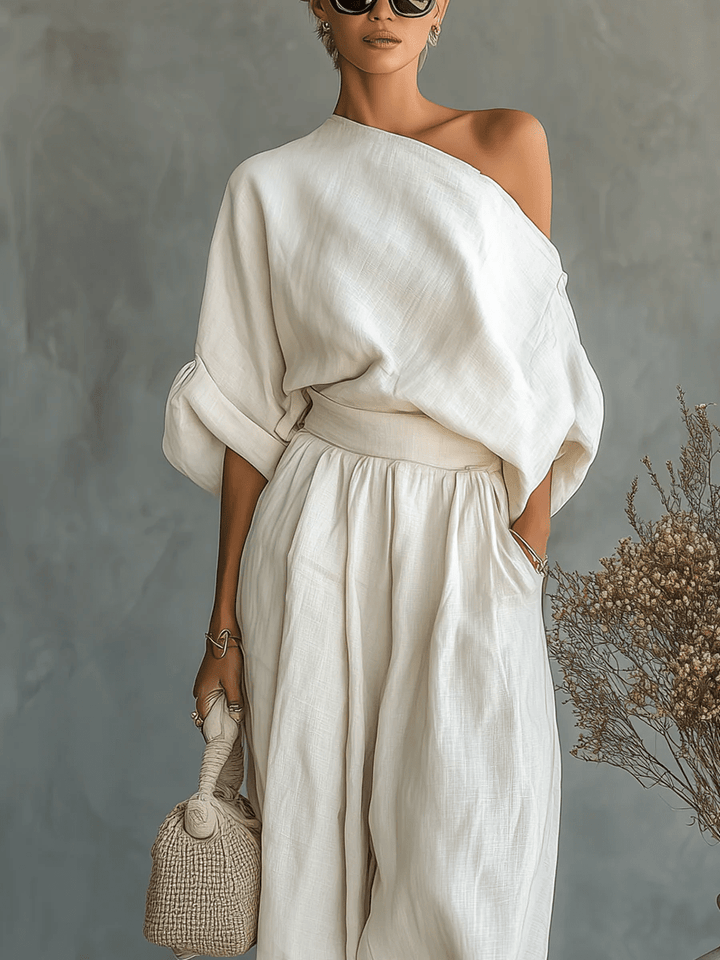 Mila™ | Conjunto de dos piezas con escote bardot