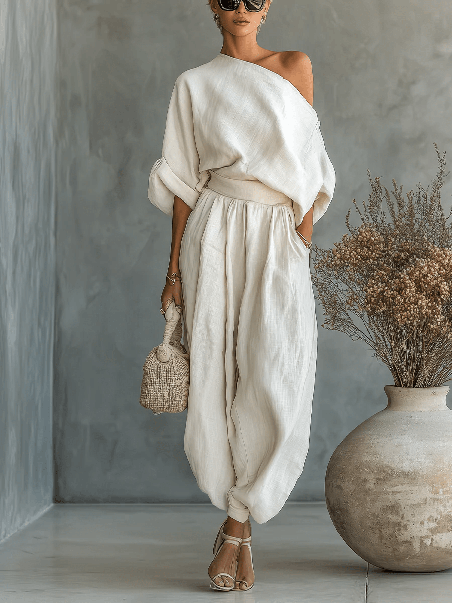 Mila™ | Conjunto de dos piezas con escote bardot