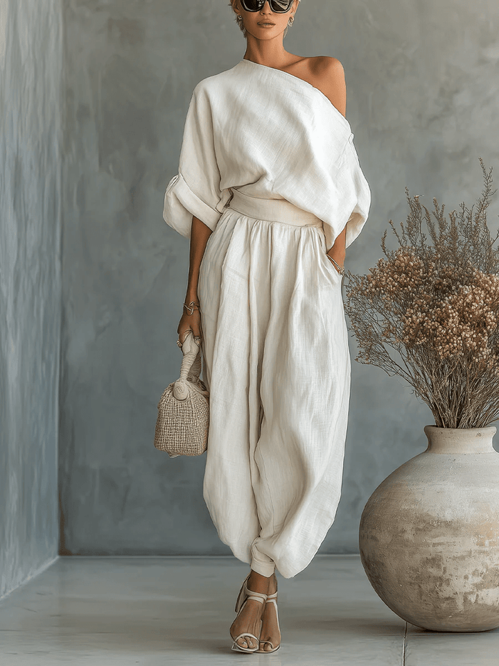 Mila™ | Conjunto de dos piezas con escote bardot