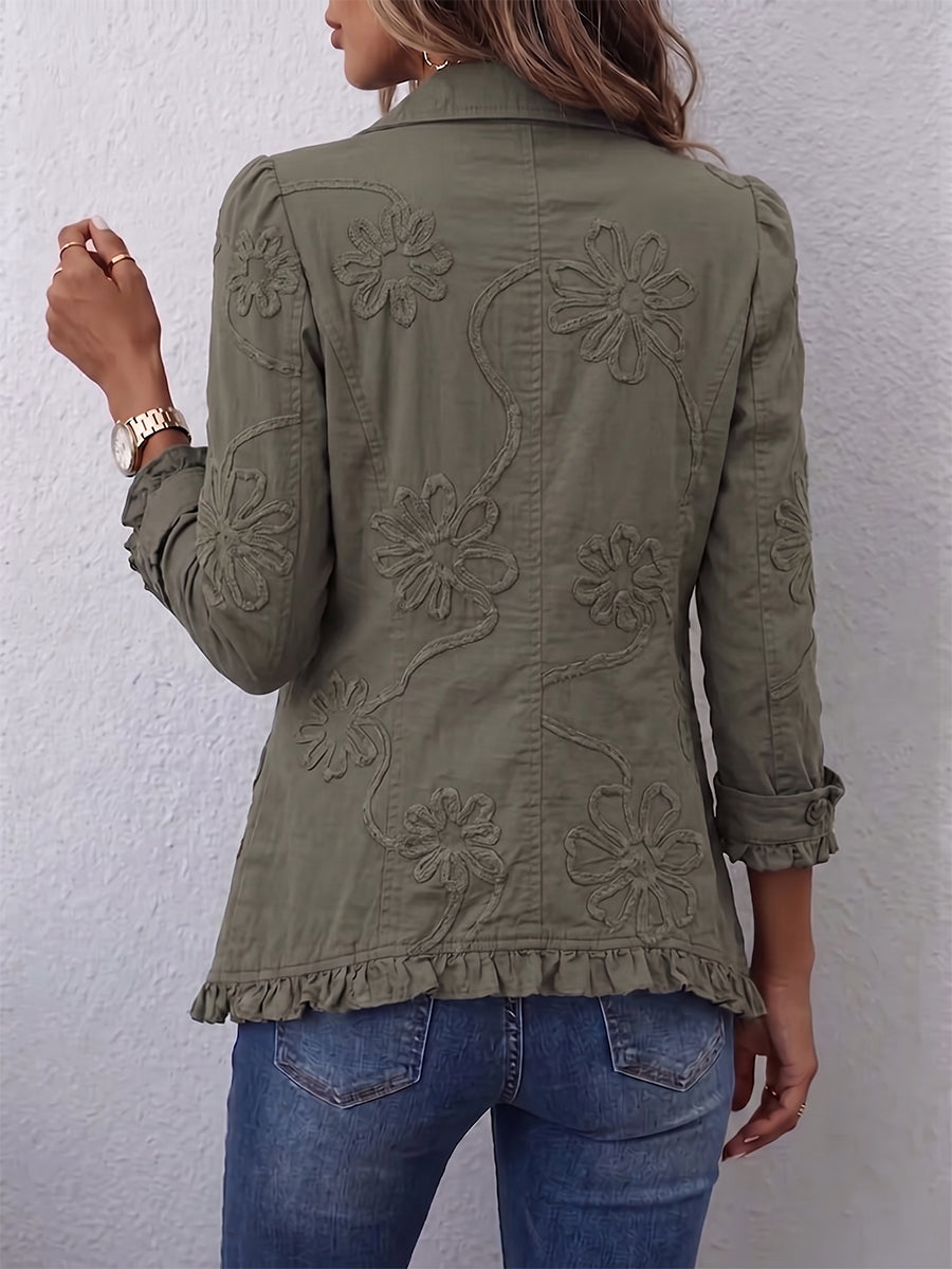 Sara | Chaqueta Bordada con Volantes
