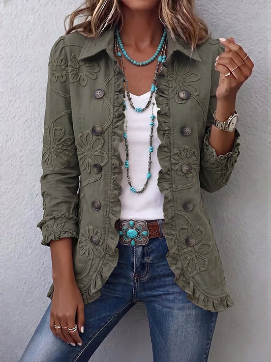 Sara | Chaqueta Bordada con Volantes