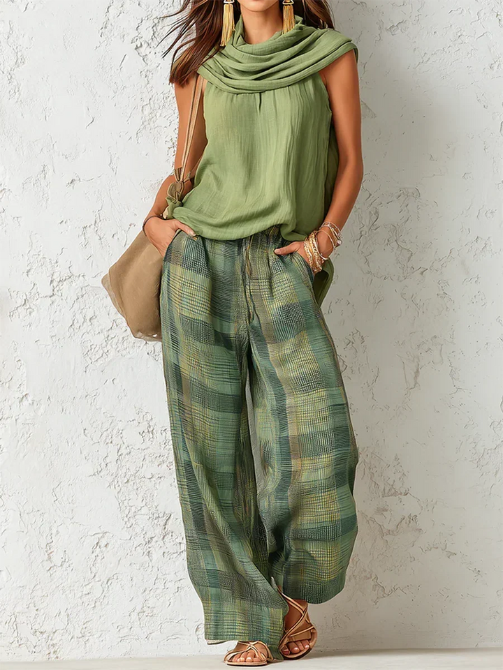 Conjunto Natural Cómodo y Elegante Verde