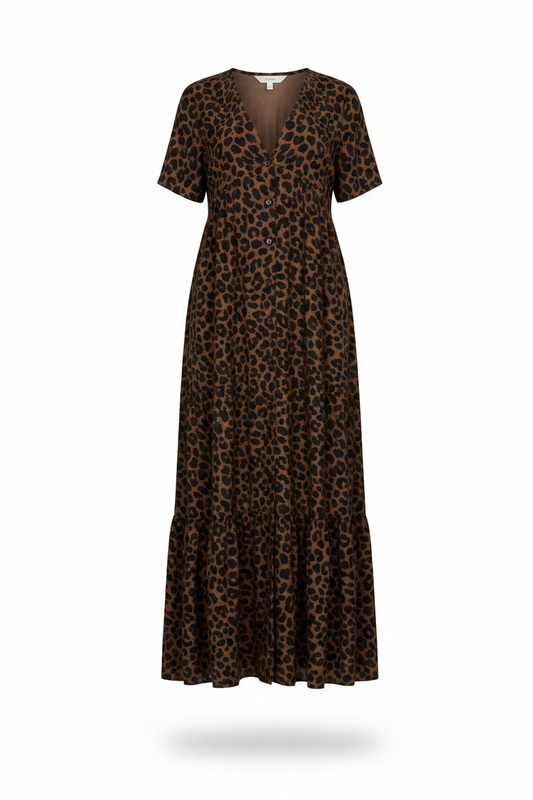 Fiora | Vestido largo de leopardo